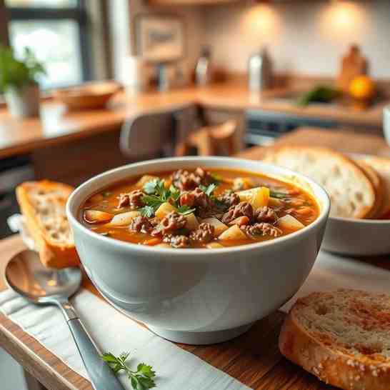 Ground Beef Soup - Easy Weeknight Recipe Make It Tonight